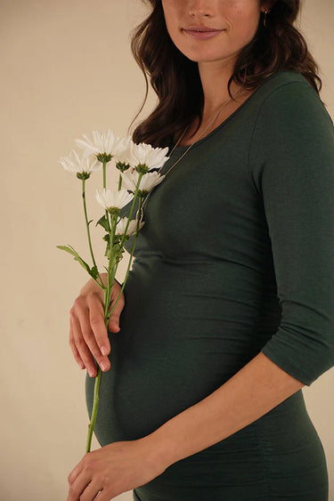 Organic Bamboo 3/4 Sleeve Maternity Dress Dress from Bamboo Body maternity store australia